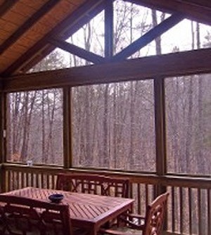 Table on Enclosed Deck